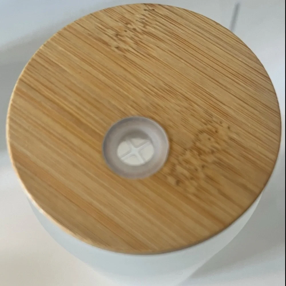 Set of 6 frosted sublimation glass cups with bamboo lids!!!